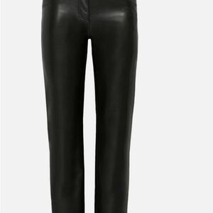 Aritzia Wilfred Black Leather Trousers